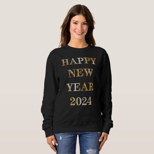 Happy New Year Gold Sweatshirt (Vorne ganz)