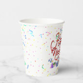 Happy New Year - Gold Text Pappbecher (Rechts)