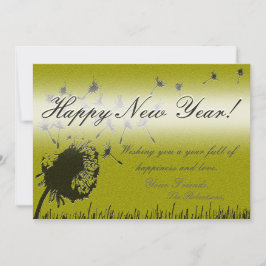 Happy New Year - Gold Wish Card Feiertagskarte