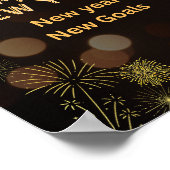 Happy New Year – Golden Brown Poster (Ecke)