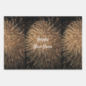 Happy New Year Golden Fireworks Patterns 2023 Geschenkpapier Set (Vorderseite 2)