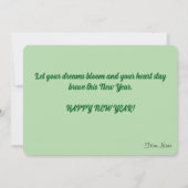 Happy New Year Golden Lettering Feiertagskarte (Rückseite)