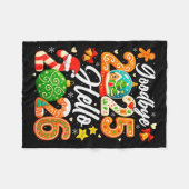 Happy New Year Goodbye 2025 Hello 2026 Christmas G Fleecedecke (Vorderseite (Horizontal))