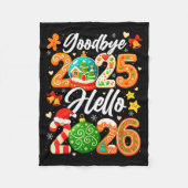 Happy New Year Goodbye 2025 Hello 2026 Christmas G Fleecedecke (Vorderseite)