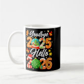 Happy New Year Goodbye 2025 Hello 2026 Christmas G Kaffeetasse (Links)