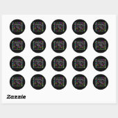 Happy New Year Greetings Round Sticker (Blatt)