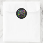 Happy New Year Greetings Round Sticker (Tasche)