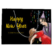 Happy New Year Große Geschenktüte (Rückseite)