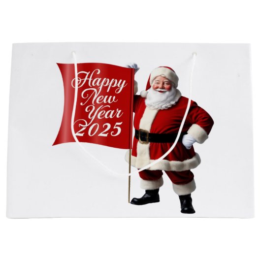 Happy New Year Große Geschenktüte (Vorderseite)