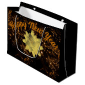 Happy New Year Große Geschenktüte (Vorderseite Schrägansicht)