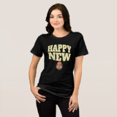 Happy New Year Gruß Design Tri-Blend Shirt (Vorderseite voll)