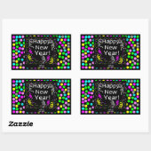 Happy New Year Gruß Rectangle Aufkleber (Blatt)