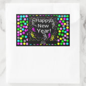 Happy New Year Gruß Rectangle Aufkleber (Tasche)