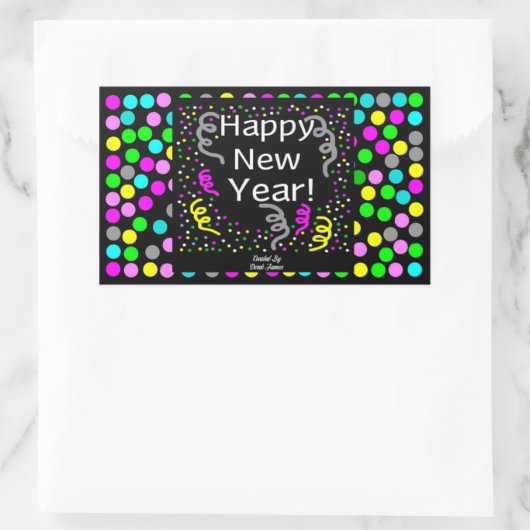 Happy New Year Gruß Rectangle Aufkleber (Tasche)