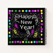 Happy New Year Gruß Spiral Notebook Notizblock (Rückseite)