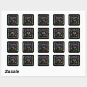 Happy New Year Gruß Square Sticker (Blatt)
