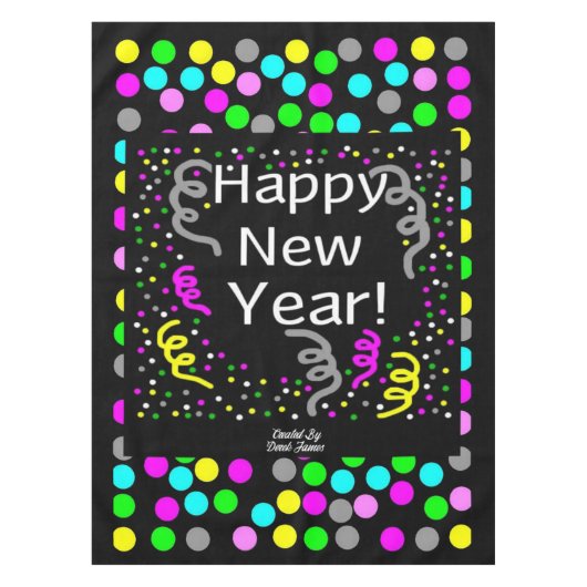 Happy New Year Gruß Tablecloth Tischdecke (Vorderseite)