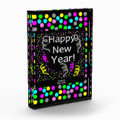 Happy New Year Gruß Vertical Foto Block (Links)