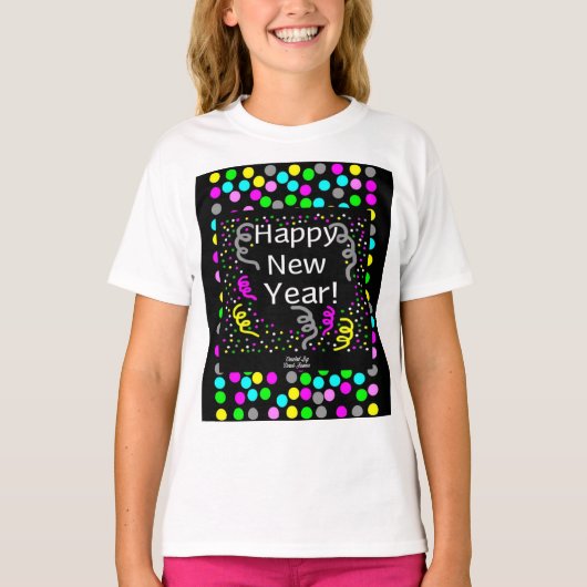 Happy New Year GrußGirls White Basic T Shirt (Vorderseite)