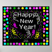 Happy New Year Grußplakat Poster (Vorne)