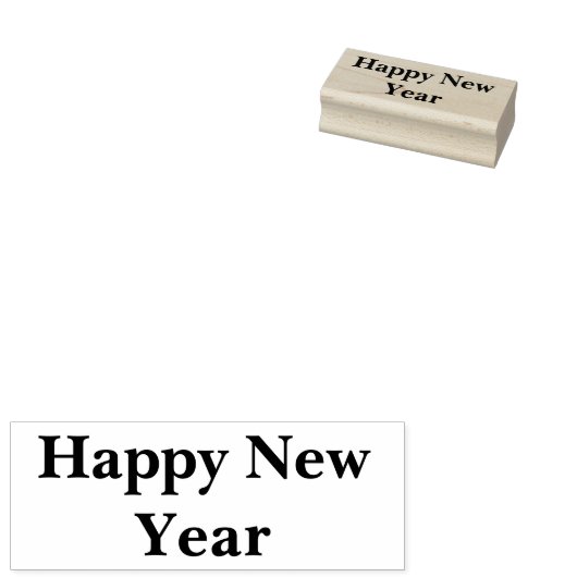 Happy New Year Gummistempel (Stempel)