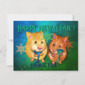 Happy New Year Hamsters ! Karte (Vorderseite)