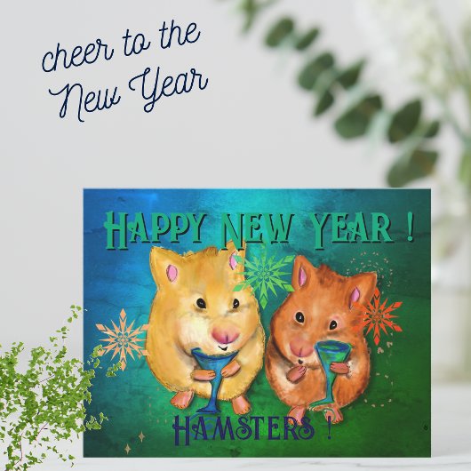 Happy New Year Hamsters ! Karte