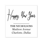Happy New Year handgeschriebener Script Holiday Permastempel (Design)