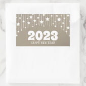 Happy New year hangstars garland Rectangle S Rechteckiger Aufkleber (Tasche)