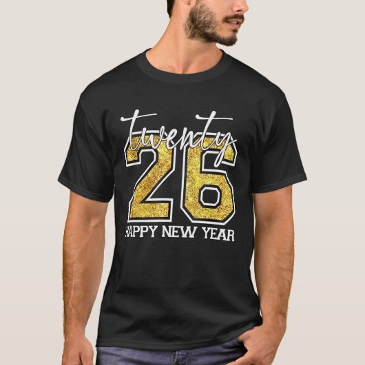 Happy New Year Hello 2026 Family Matching T-Shirt (Vorderseite)