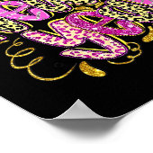 Happy New Year Hello 2026 Retro Leopard  Poster (Ecke)