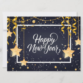 Happy New Year Holiday Card Feiertagskarte