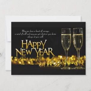 Happy New Year Holiday Card Feiertagskarte