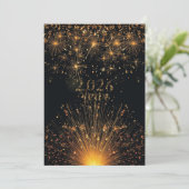 Happy new year holiday elegant Flat Card (Stehend Vorderseite)