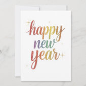 Happy new year holiday elegant Flat Card (Vorderseite)
