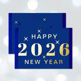 Happy New Year Holiday Foil Card Folien Feiertagskarte