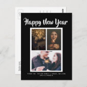 Happy New Year Holiday Foto Personalisiert Postkarte (Vorne/Hinten)