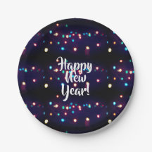 Happy New Year Holiday Lights