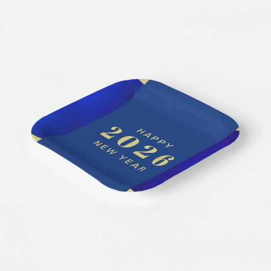 Happy New Year Holiday Pappteller (Gewinkelt)