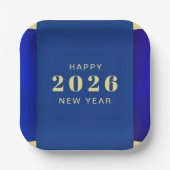 Happy New Year Holiday Pappteller (Vorderseite)