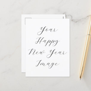 Happy new year Holiday Postcard Feiertagspostkarte