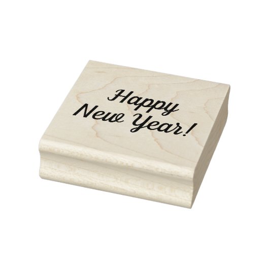 Happy New Year Holzblock Mounted Kautschuk Briefma Gummistempel (Stempel)