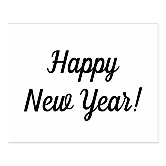 Happy New Year Holzblock Mounted Kautschuk Briefma Gummistempel (Prägung)