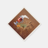 Happy New Year Hot Toddy und Gewürze Serviette (Ecke)