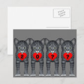 Happy New Year House Postcard Postkarte (Vorne/Hinten)