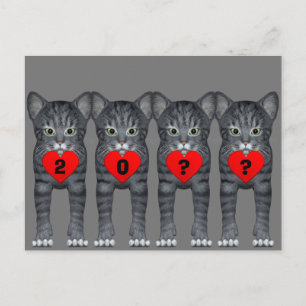 Happy New Year House Postcard Postkarte