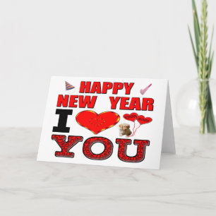 Happy New Year I Liebe You Feiertagskarte