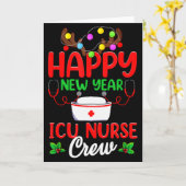 Happy New Year Icu Nurse Crew Reindeer Nurse Chris Karte (Gelbe Blume)