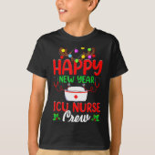 Happy New Year Icu Nurse Crew Reindeer Nurse Chris T-Shirt (Vorderseite)