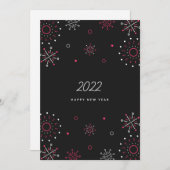 Happy new year invitation card einladung (Vorne/Hinten)